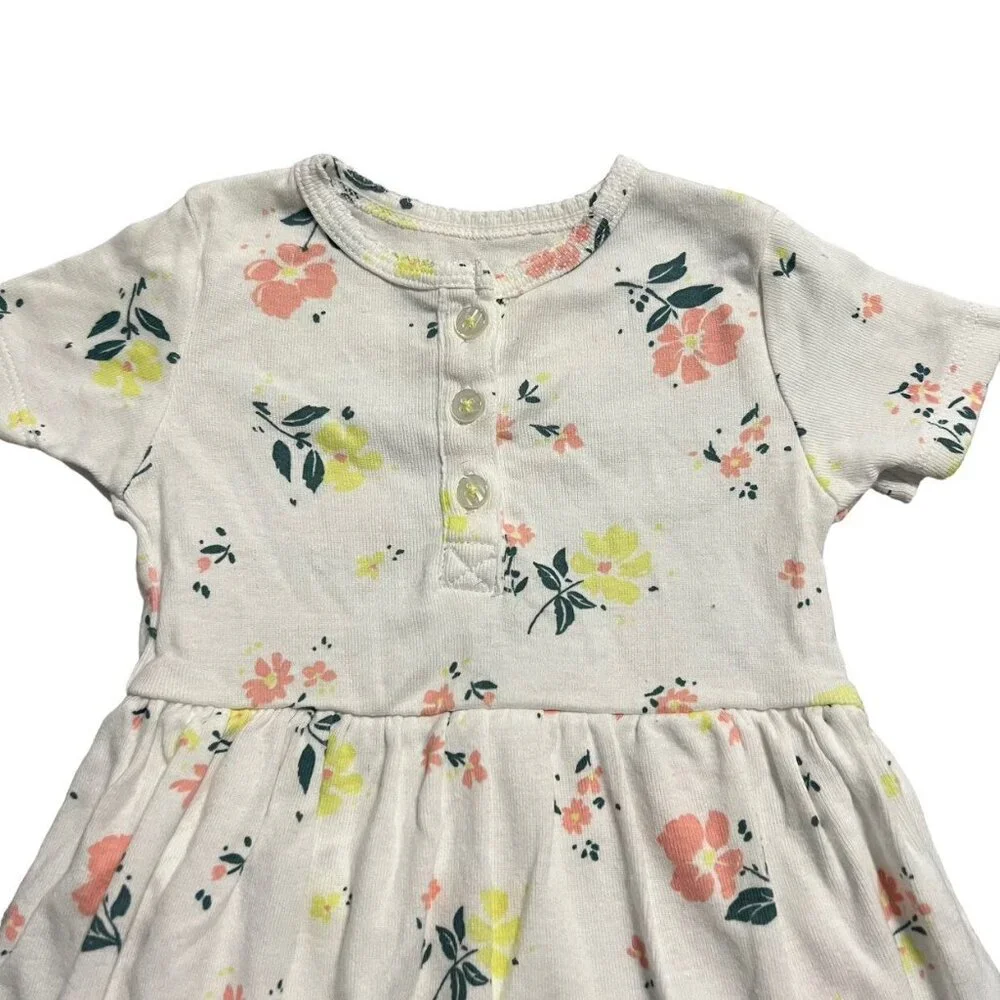 Carter's 12m White Floral Bodysuit Dress